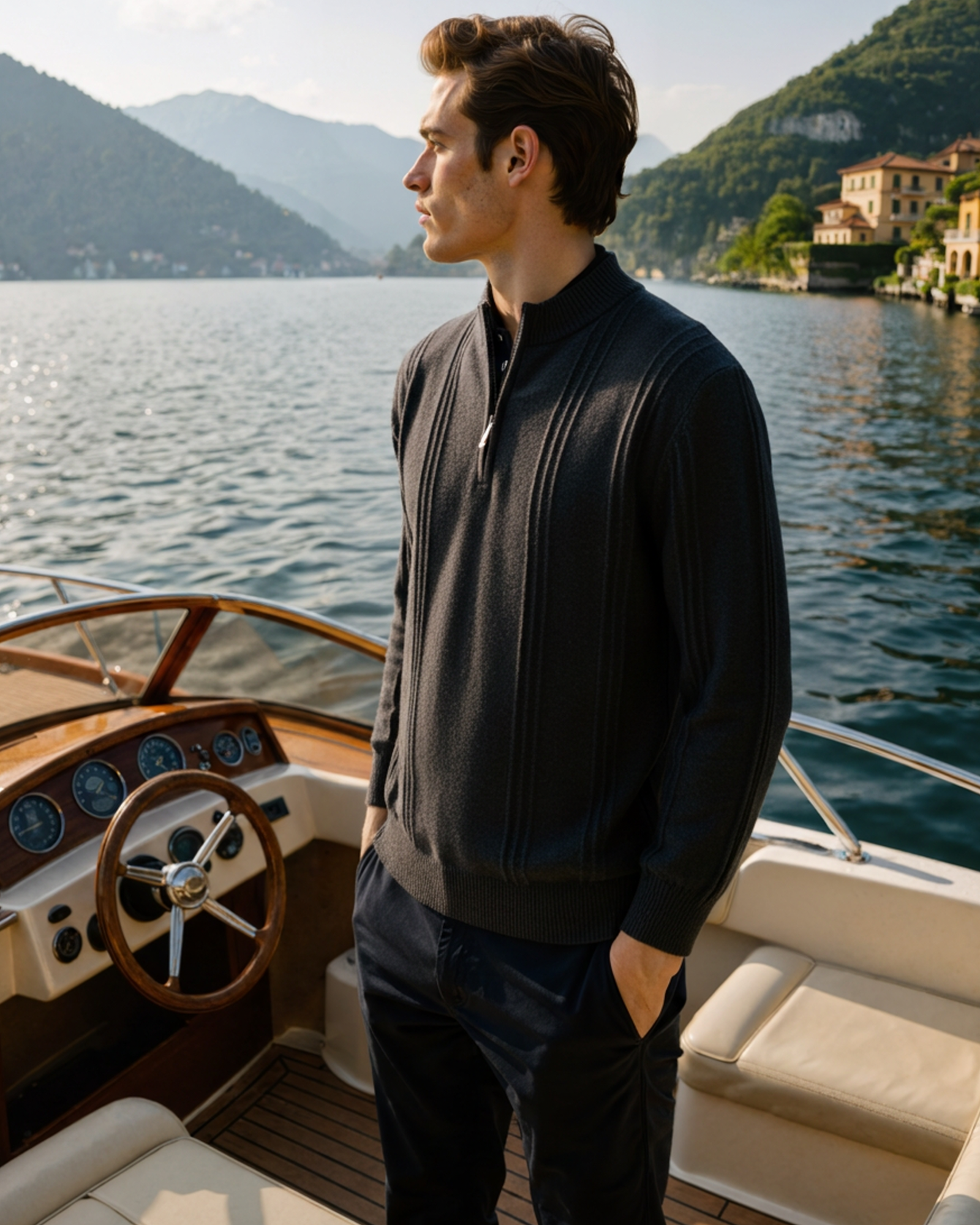 The Toronto Label™ | 100% Cashmere Ribbed Half Zip