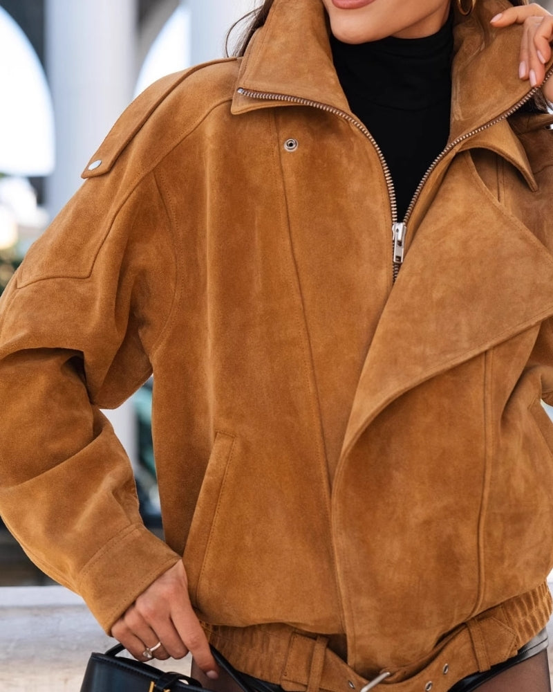 The Toronto Label™ | Vintage Suede Drape Jacket