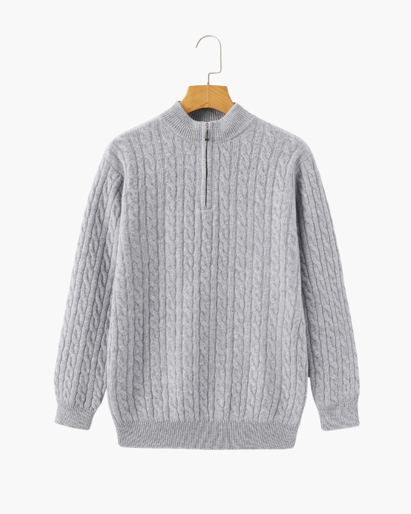 The Toronto Label™ | 100% Cashmere Woven Half Zip