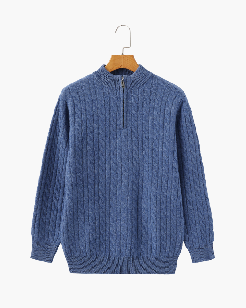 The Toronto Label™ | 100% Cashmere Woven Half Zip