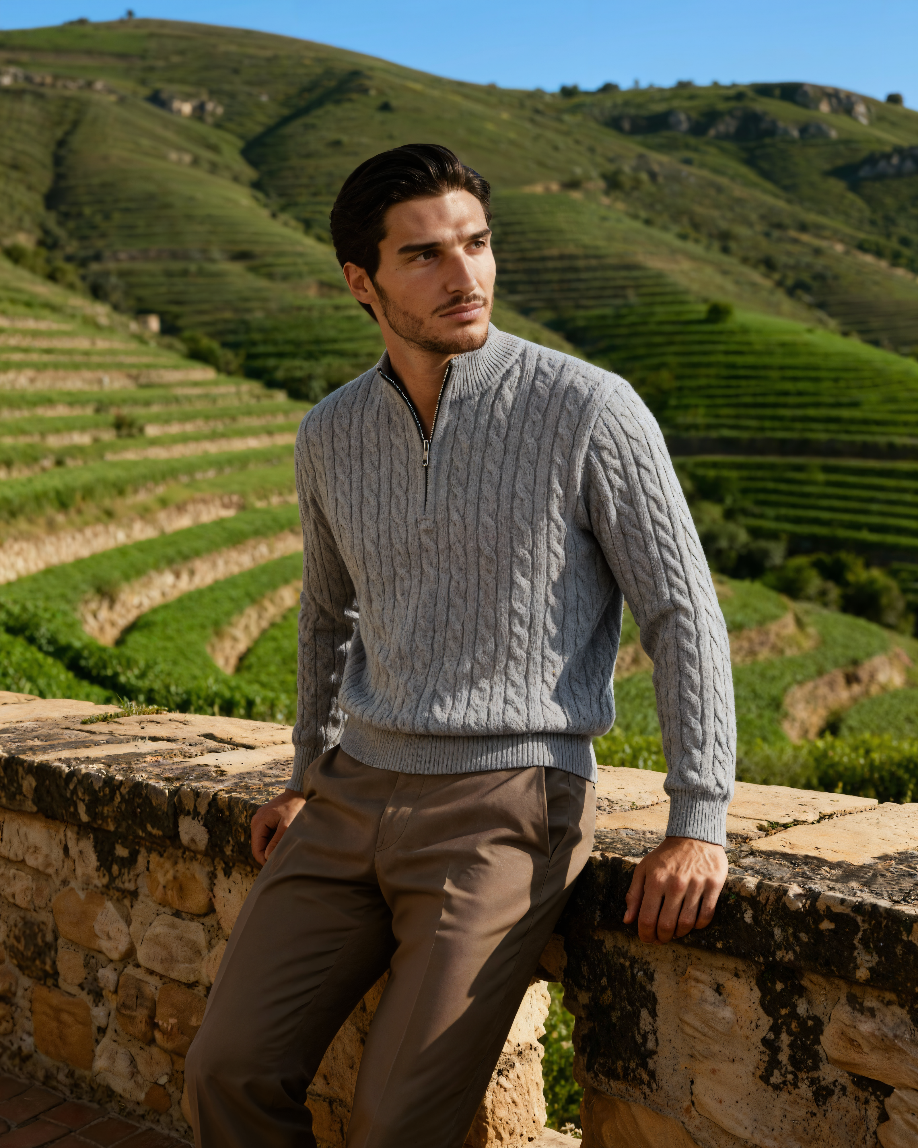 The Toronto Label™ | 100% Cashmere Woven Half Zip