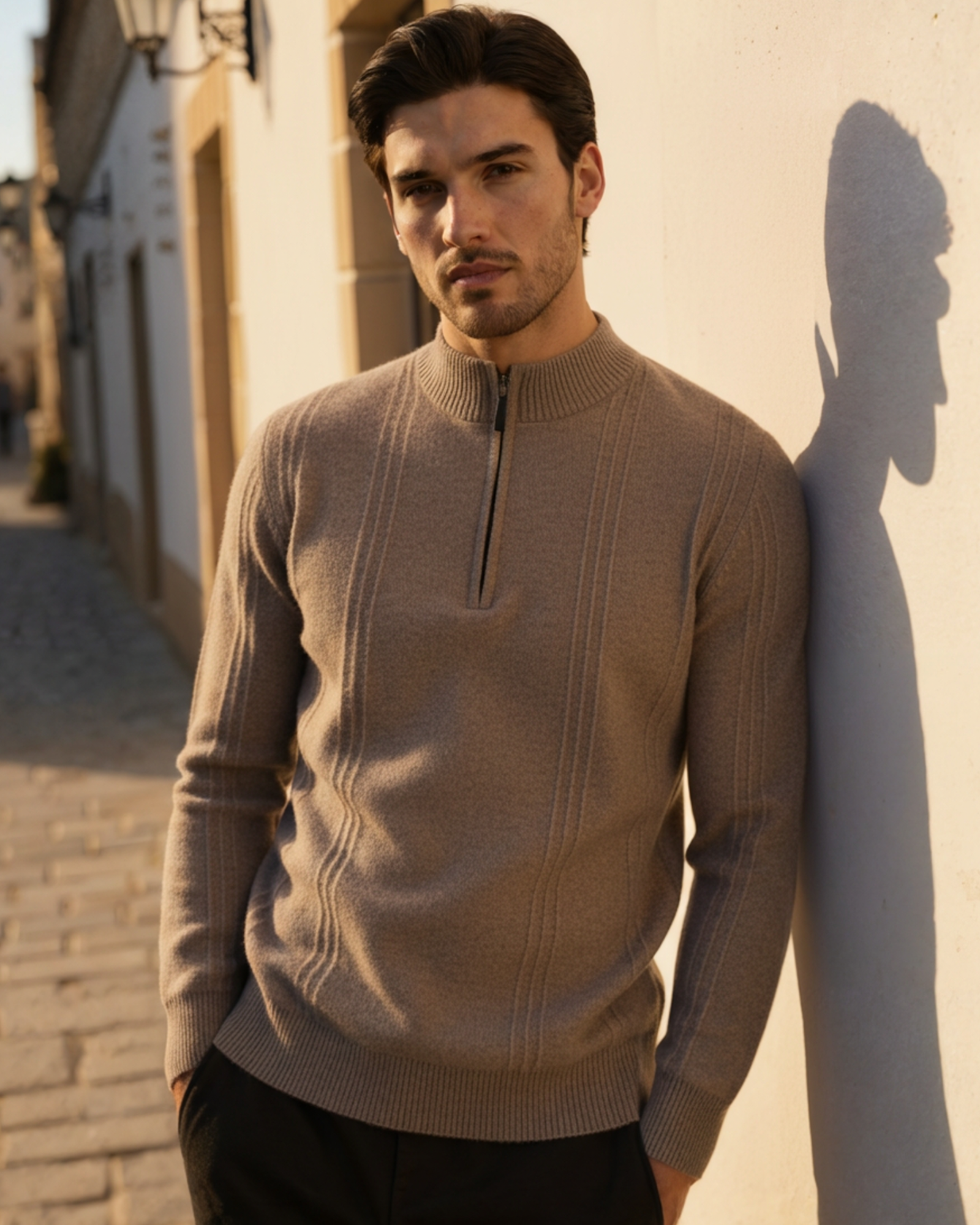 The Toronto Label™ | 100% Cashmere Ribbed Half Zip