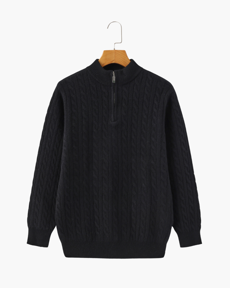 The Toronto Label™ | 100% Cashmere Woven Half Zip