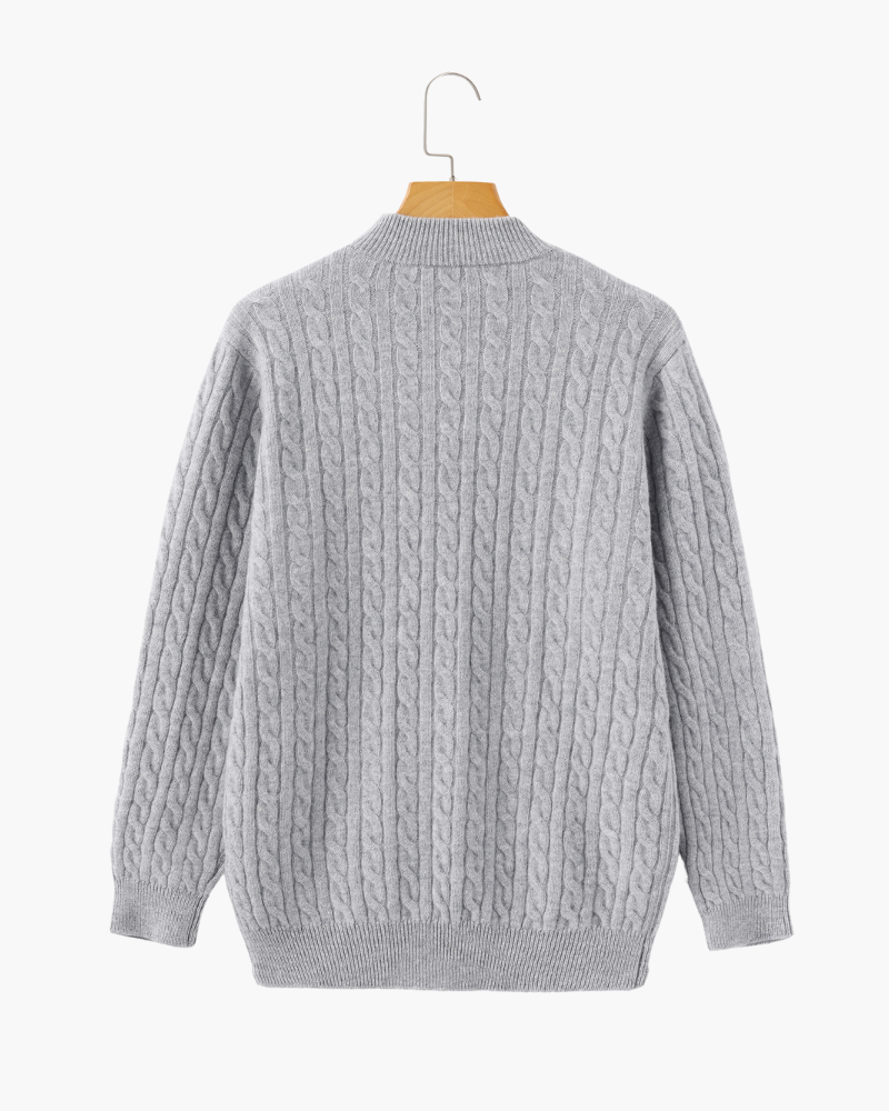 The Toronto Label™ | 100% Cashmere Woven Half Zip