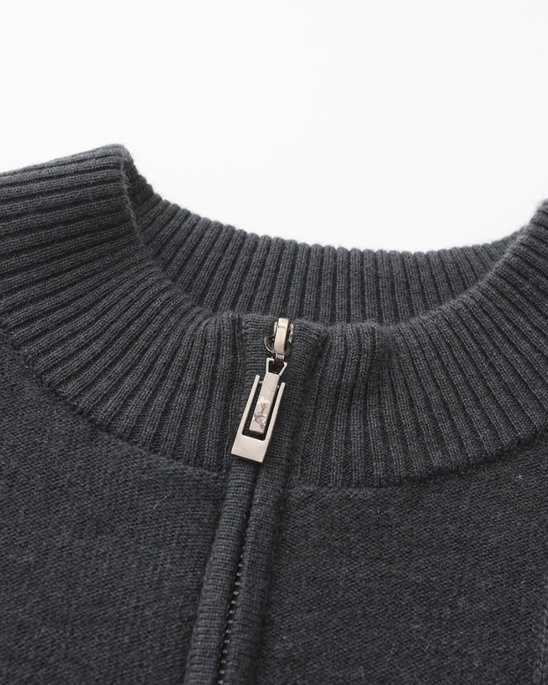 The Toronto Label™ | 100% Cashmere Ribbed Half Zip