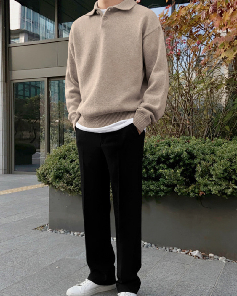 The Toronto Label™ | Woolen Button Half Zip