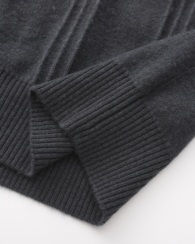 The Toronto Label™ | 100% Cashmere Ribbed Half Zip