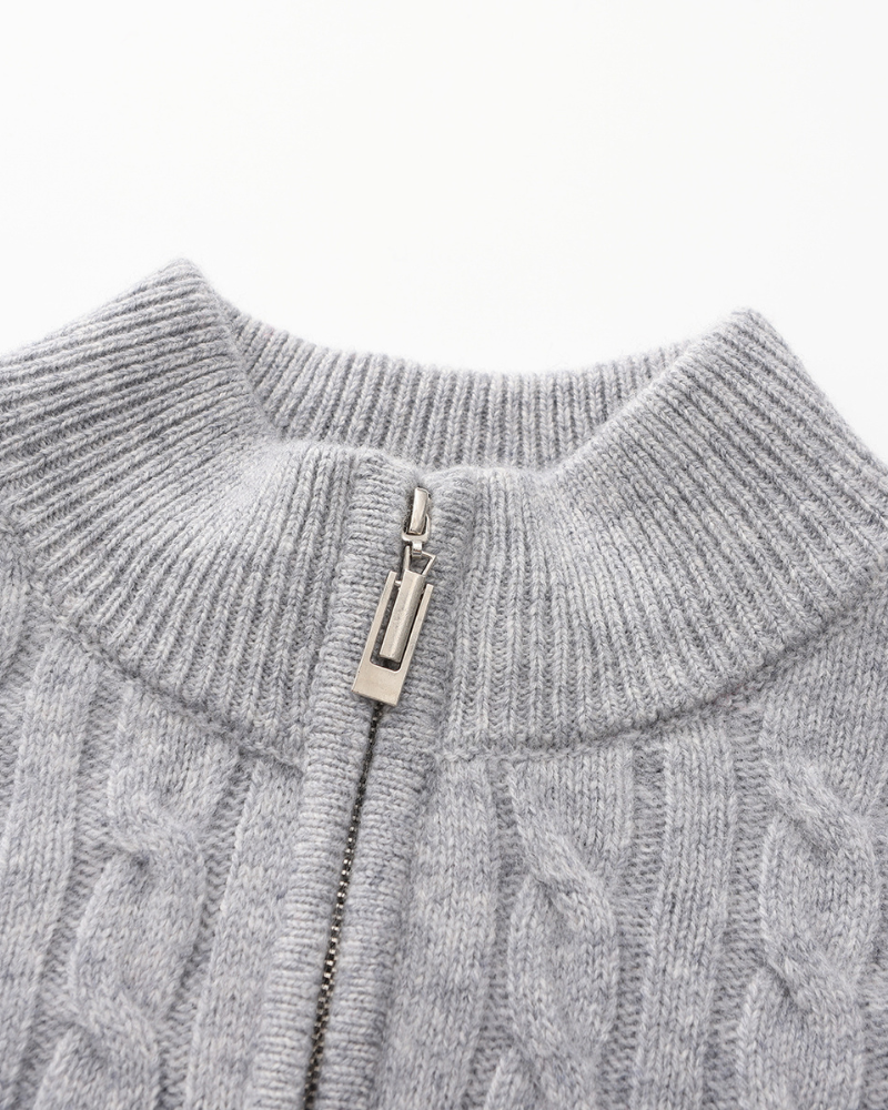 The Toronto Label™ | 100% Cashmere Woven Half Zip