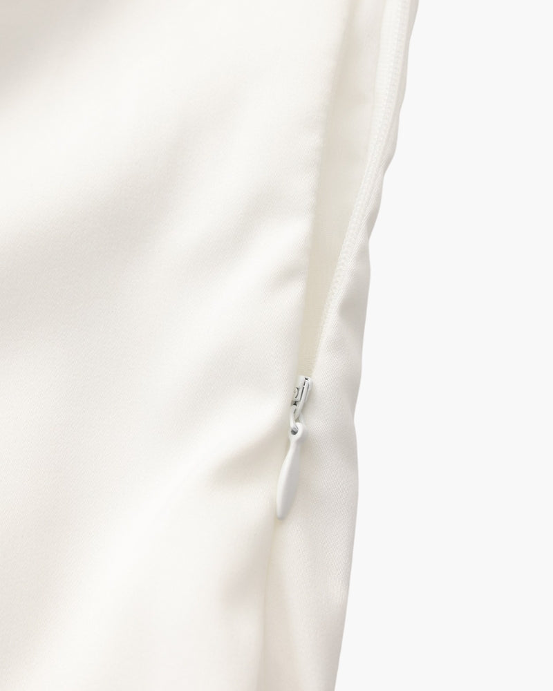 The Toronto Label™ | Pearl Button Ruffle Midi Dress