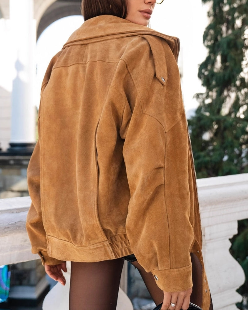 The Toronto Label™ | Vintage Suede Drape Jacket