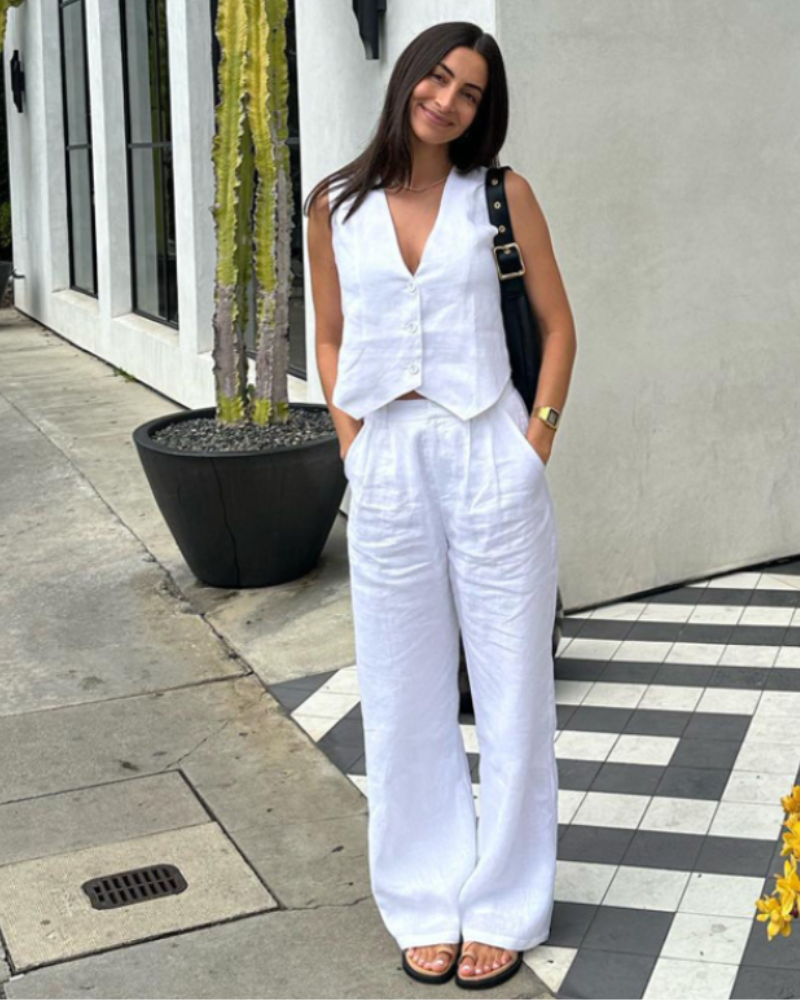 The Toronto Label™ | Classy Lady - Linen Two-piece Set