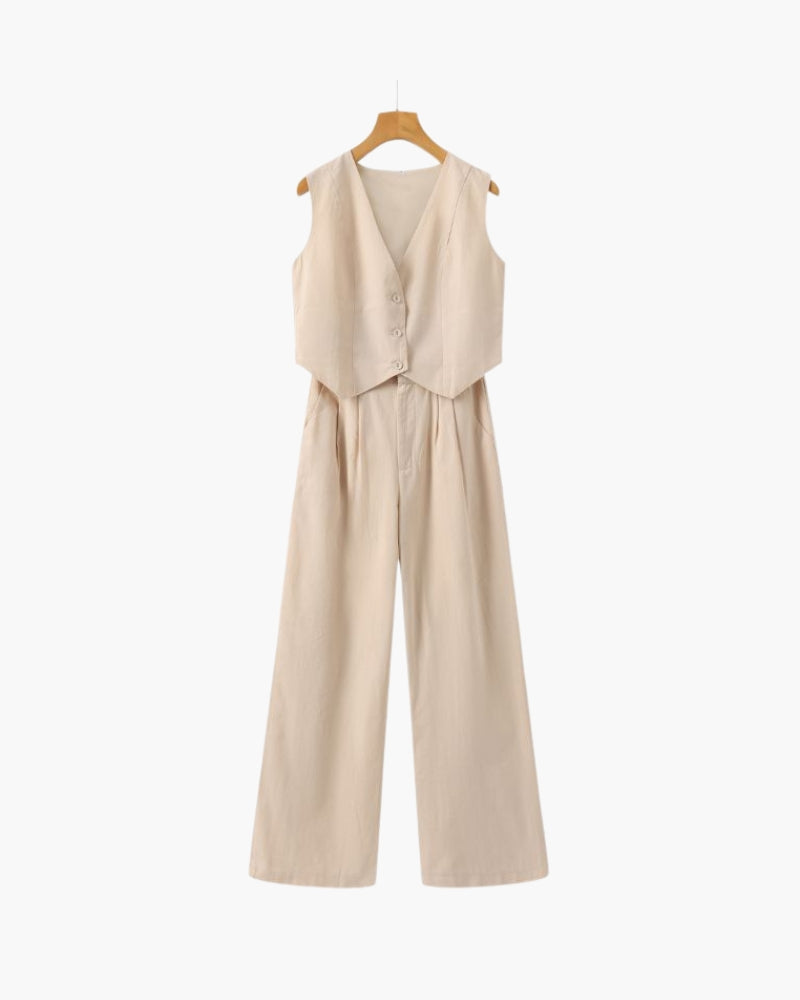 The Toronto Label™ | Classy Lady - Linen Two-piece Set