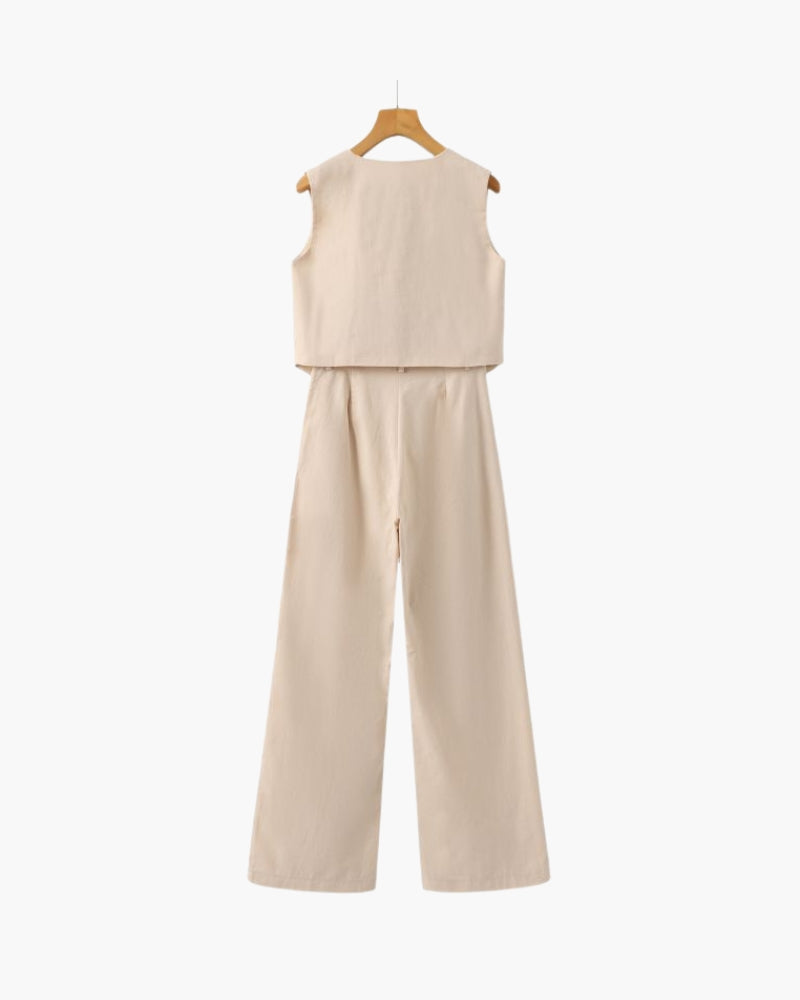 The Toronto Label™ | Classy Lady - Linen Two-piece Set