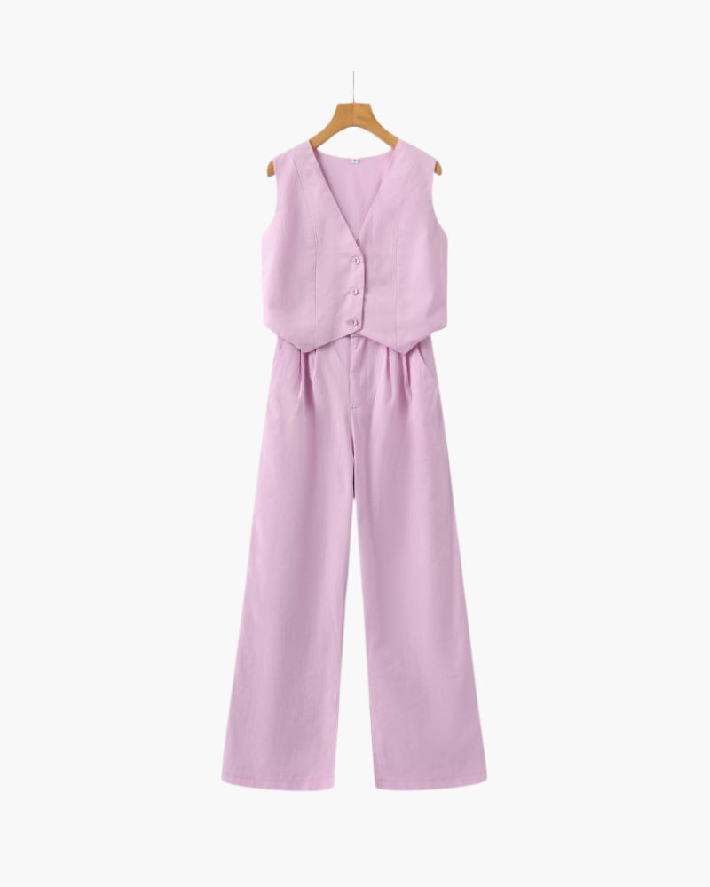 The Toronto Label™ | Classy Lady - Linen Two-piece Set
