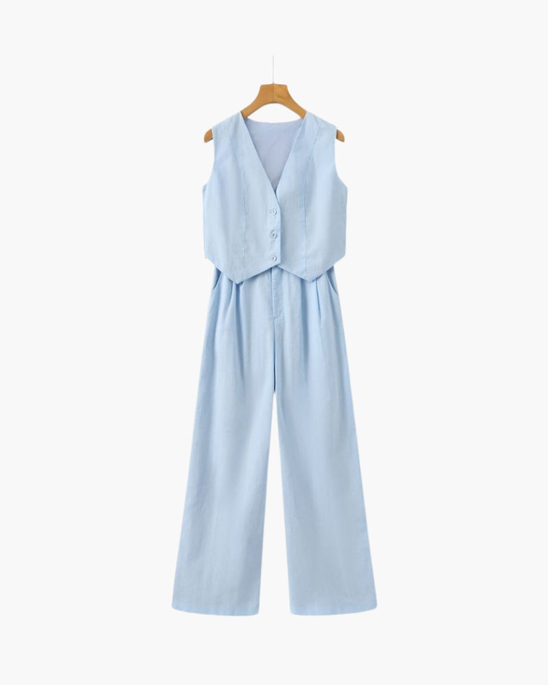 The Toronto Label™ | Classy Lady - Linen Two-piece Set
