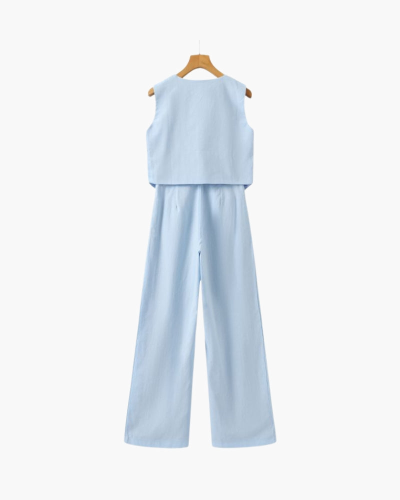 The Toronto Label™ | Classy Lady - Linen Two-piece Set