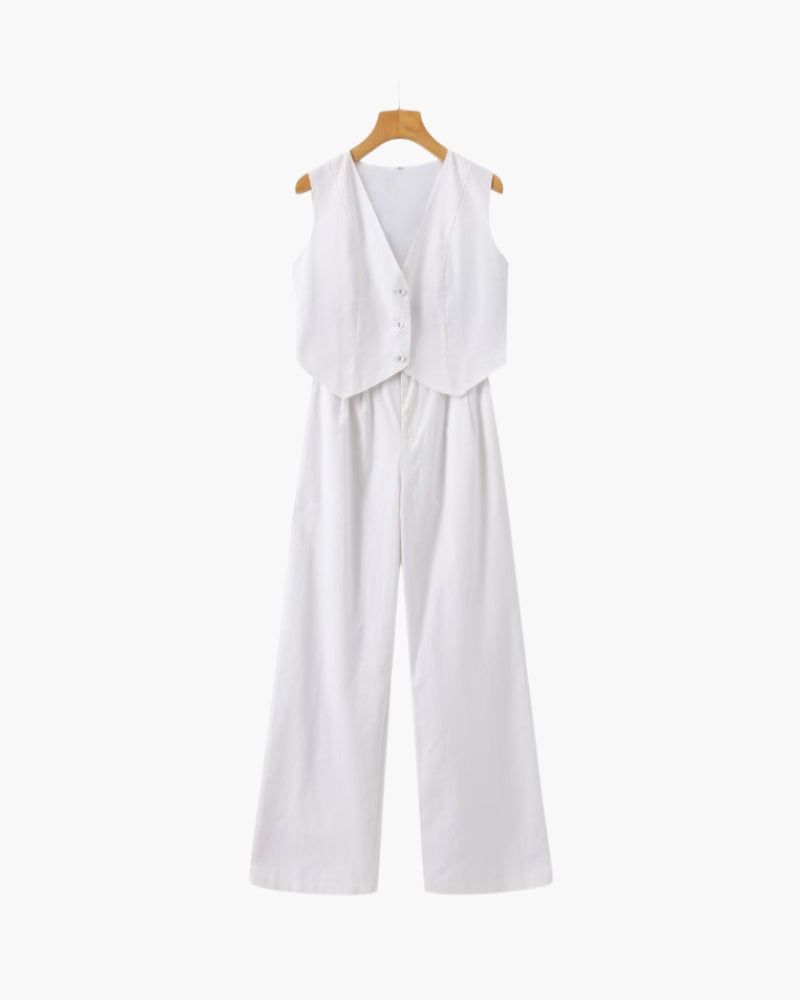 The Toronto Label™ | Classy Lady - Linen Two-piece Set