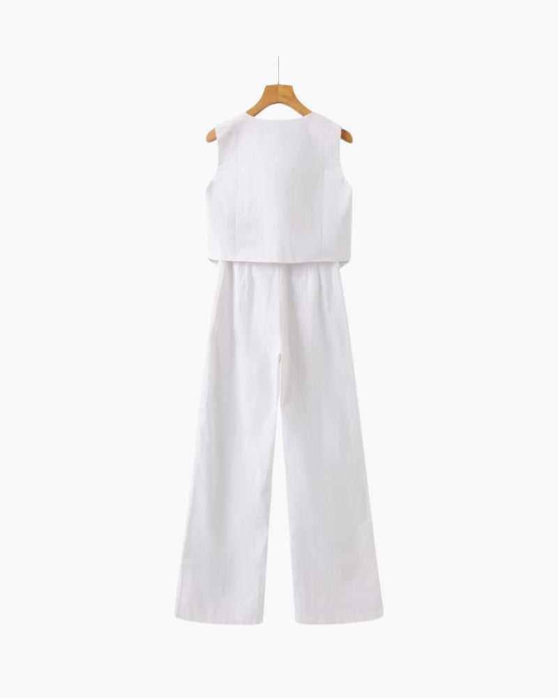 The Toronto Label™ | Classy Lady - Linen Two-piece Set