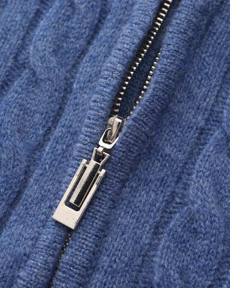 The Toronto Label™ | 100% Cashmere Woven Half Zip