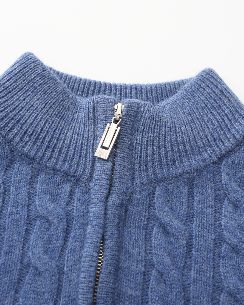 The Toronto Label™ | 100% Cashmere Woven Half Zip