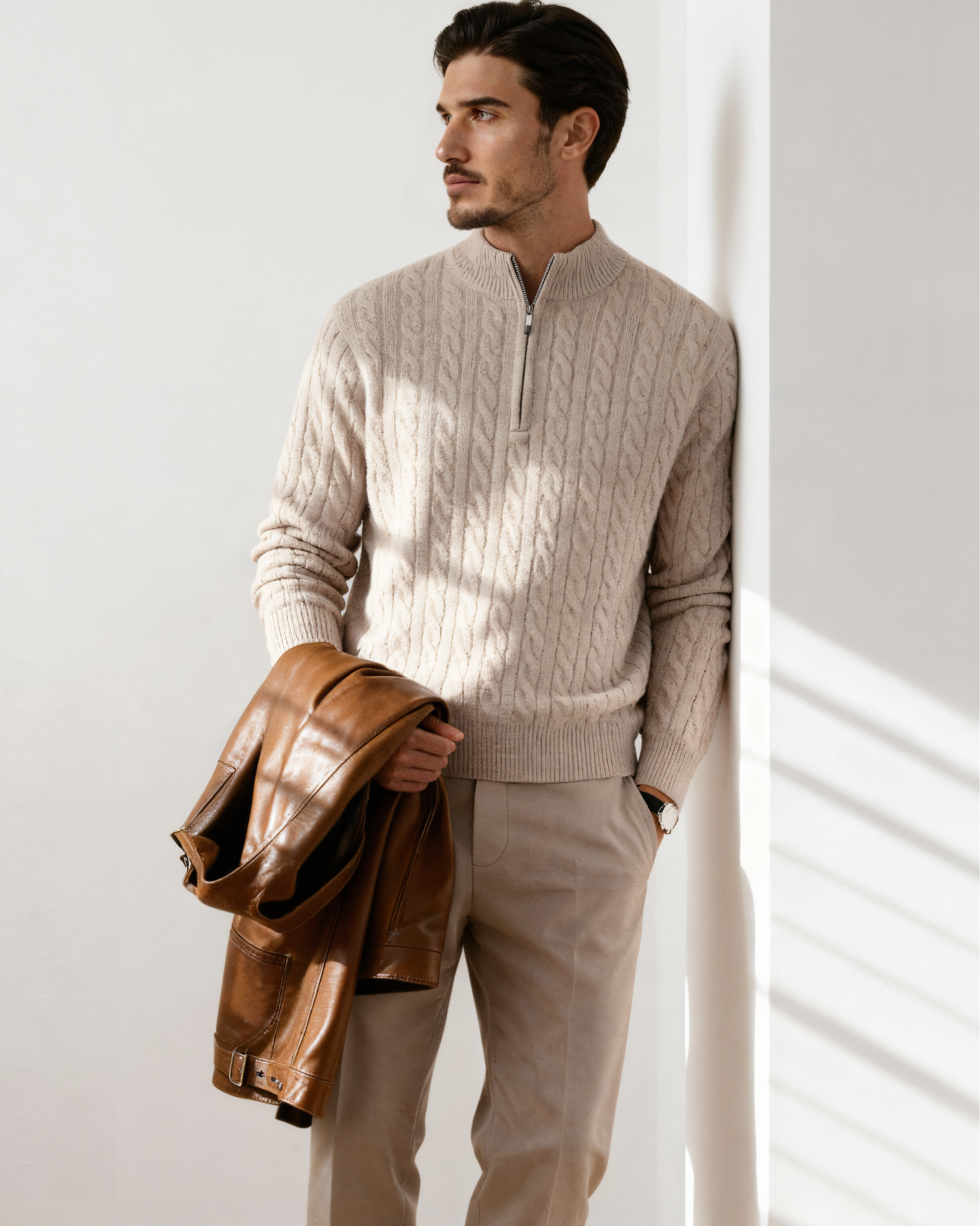 The Toronto Label™ | 100% Cashmere Woven Half Zip