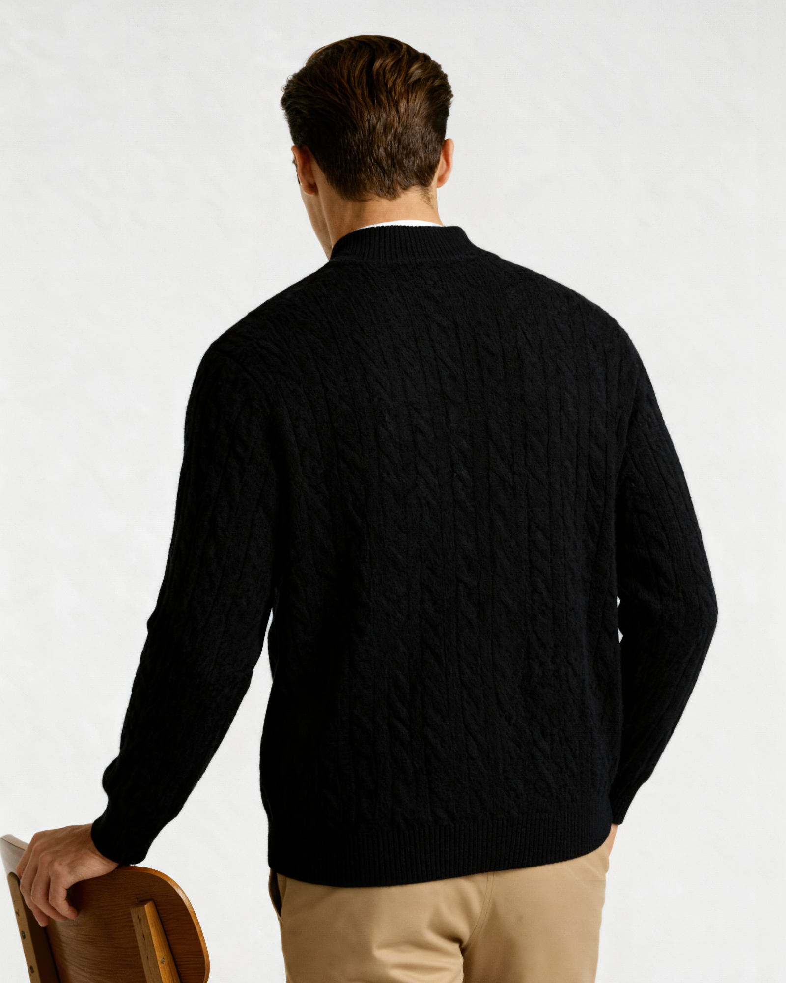 The Toronto Label™ | 100% Cashmere Woven Half Zip