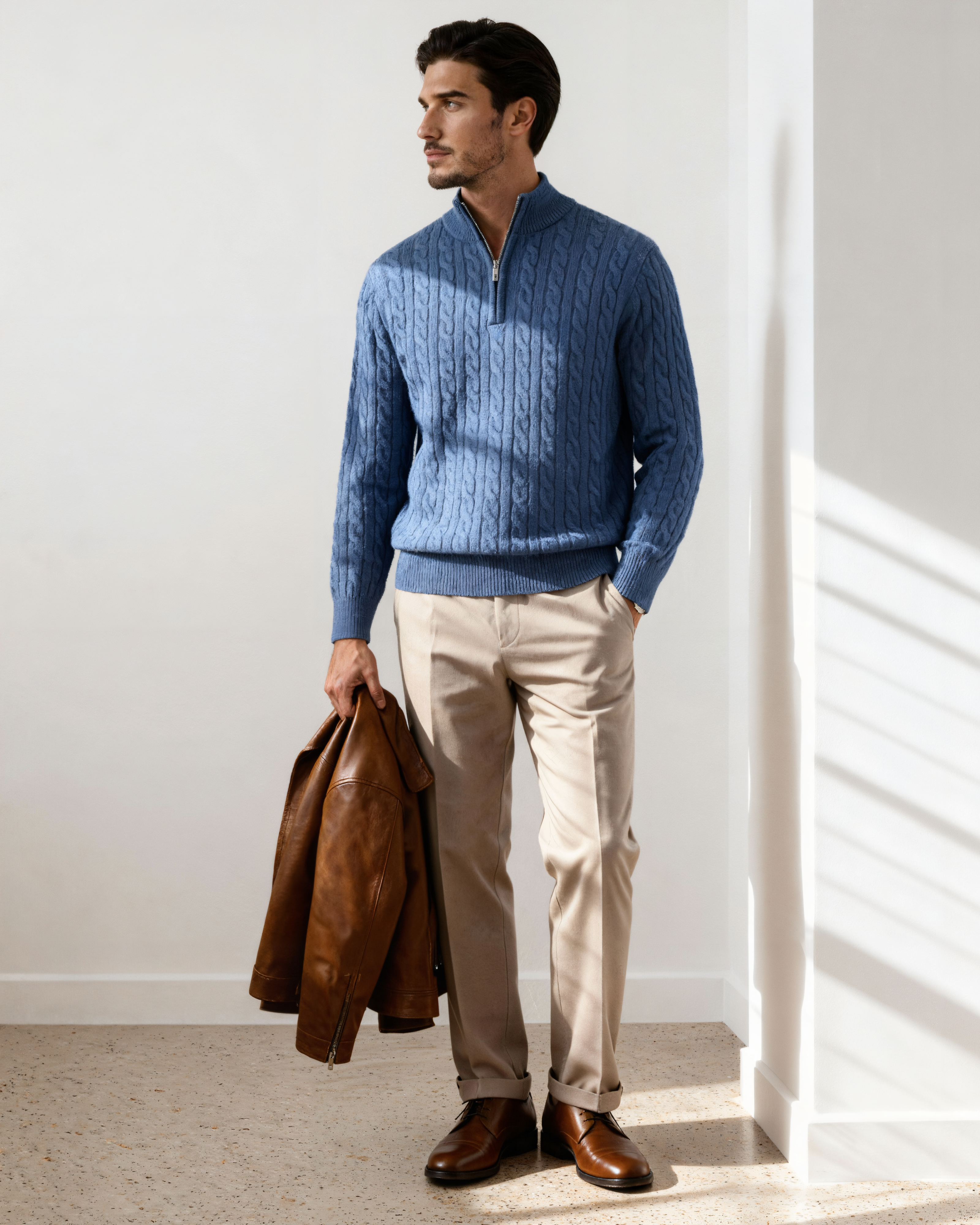 The Toronto Label™ | 100% Cashmere Woven Half Zip