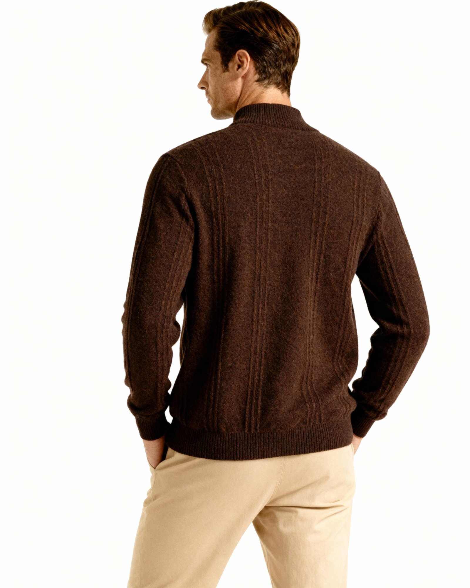 The Toronto Label™ | 100% Cashmere Ribbed Half Zip