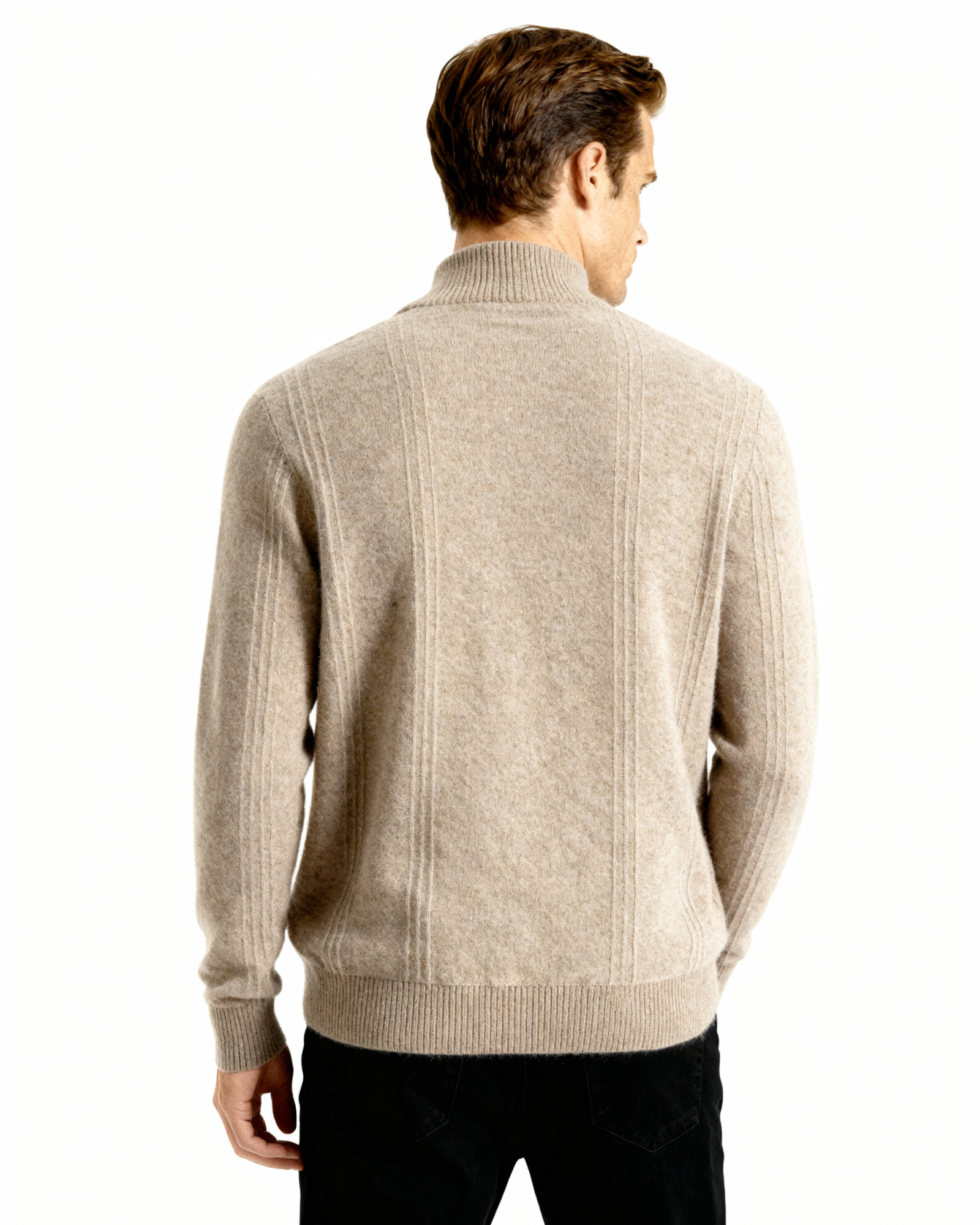 The Toronto Label™ | 100% Cashmere Ribbed Half Zip